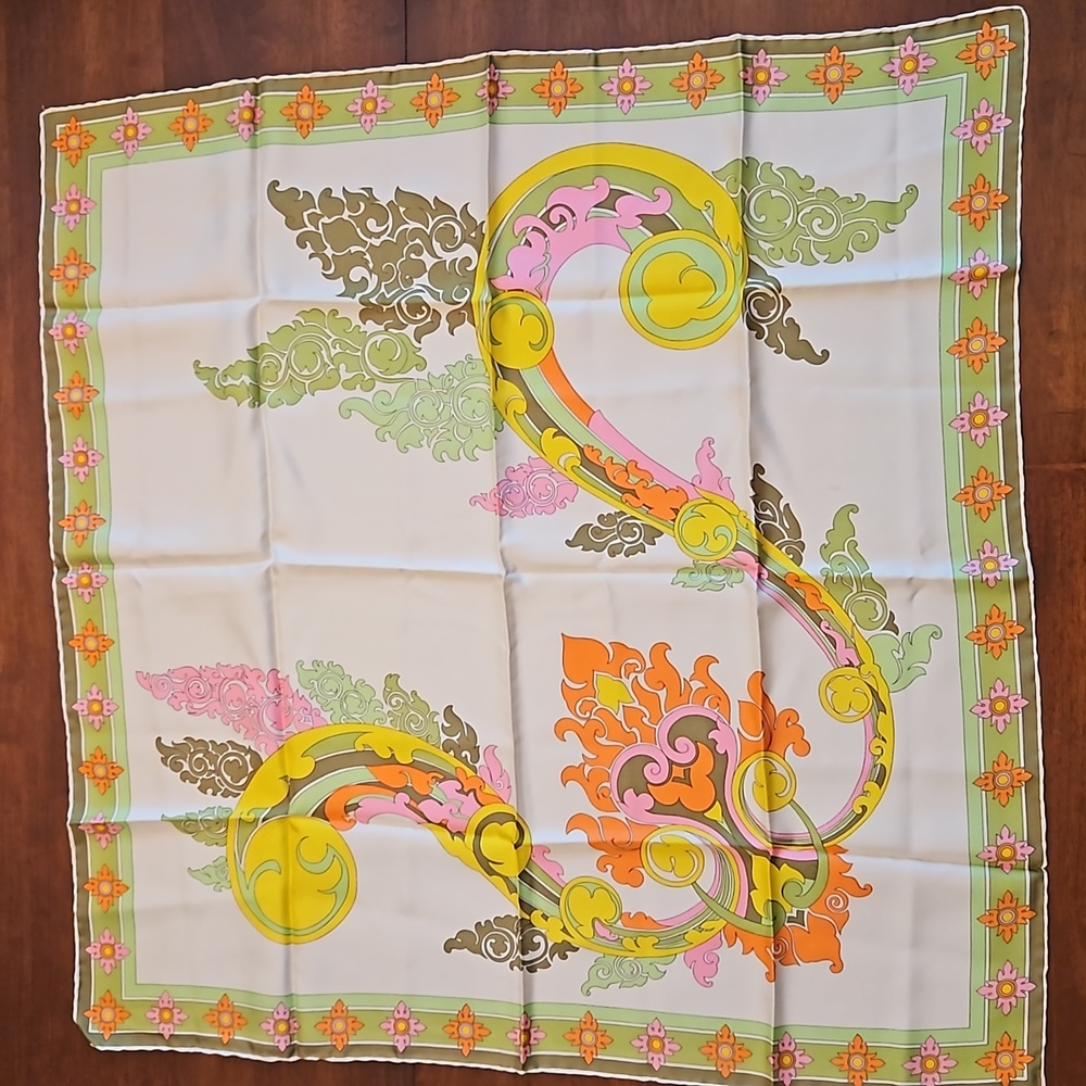 Vintage Harrods London Silk Scarf Made in Italy